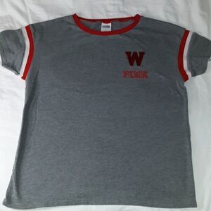 Victoria's Secret Pink UW Wisc‎ Jump Around Shirt